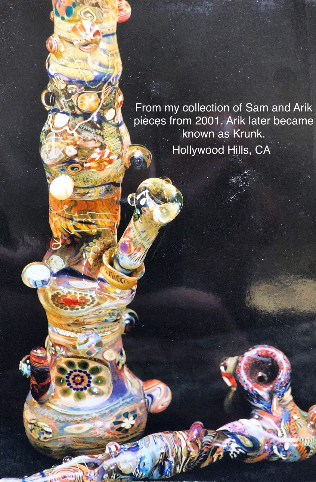 Glass collection of Sam and Ank pieces from 2001, Hollywood Hills CA